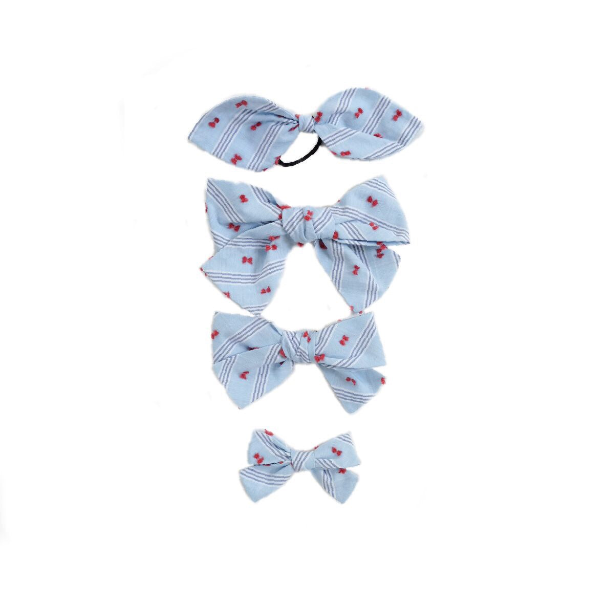 Handtied Hairbows Sail Away Plumeti Stripe (Sm)