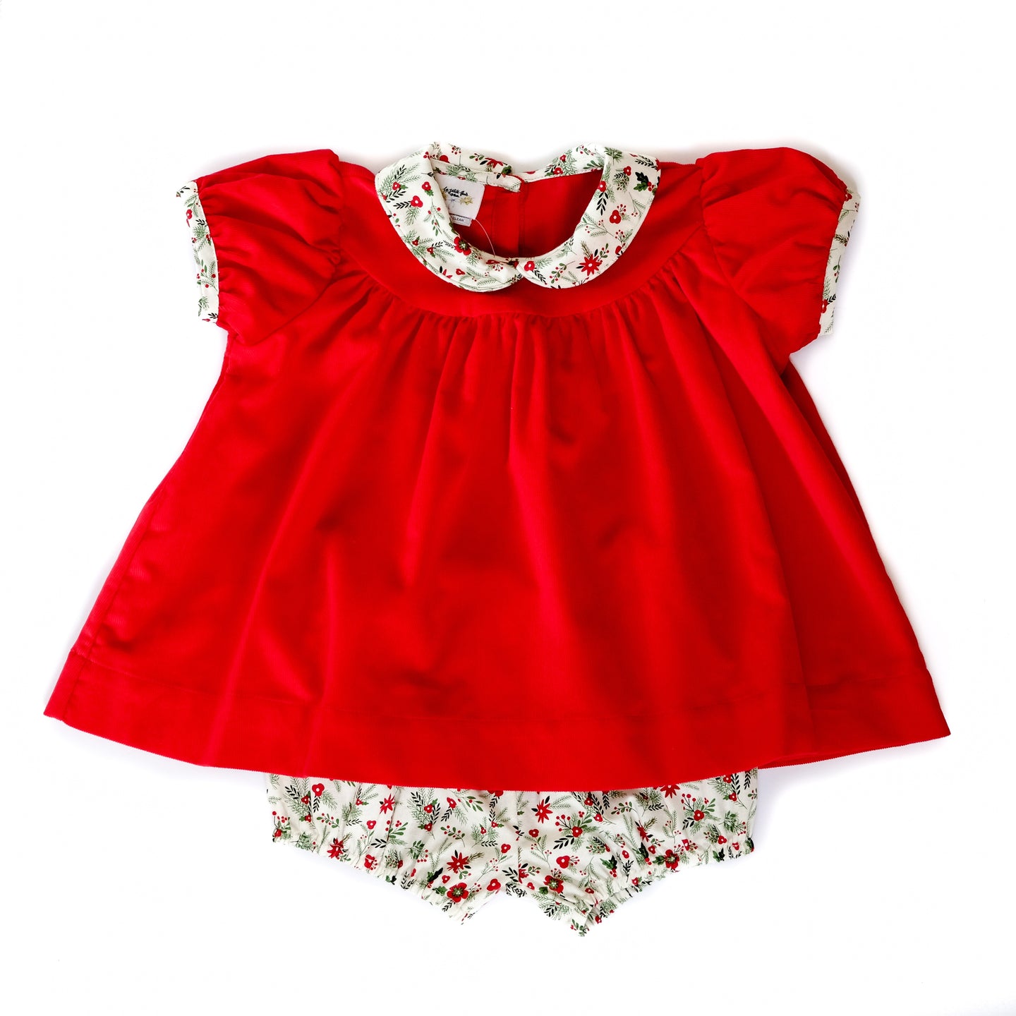 Holly Jolly Corduroy Molly Bloomer Set (12m)