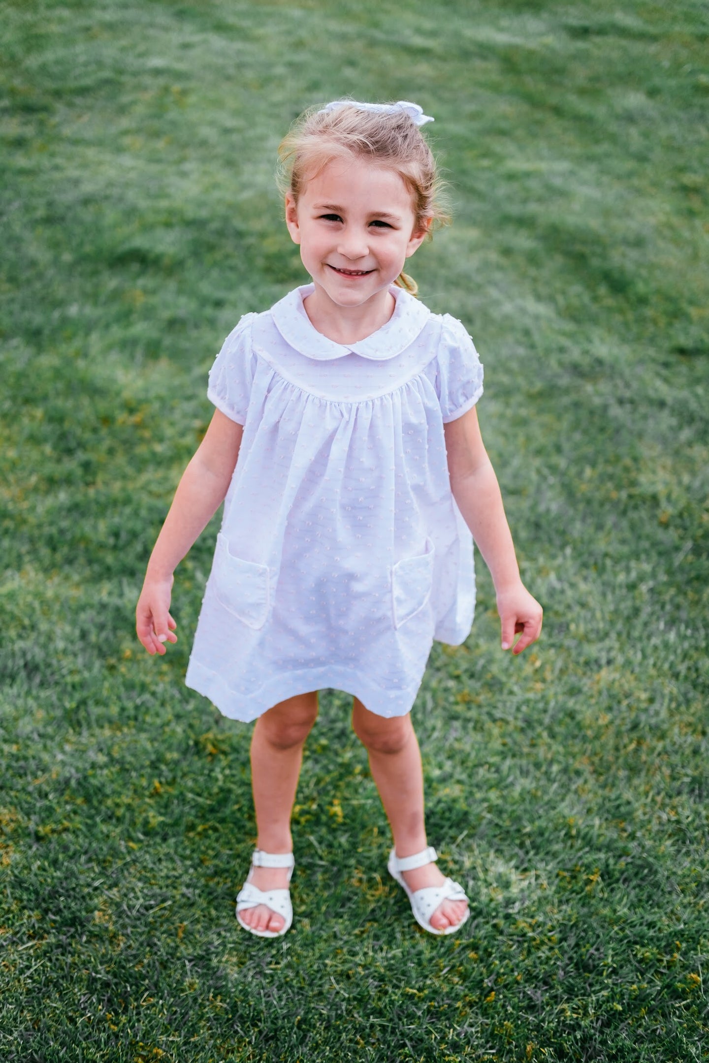 Sweet Pea Plumeti Pink Hattie Pocket Dress in Pink (4,7)