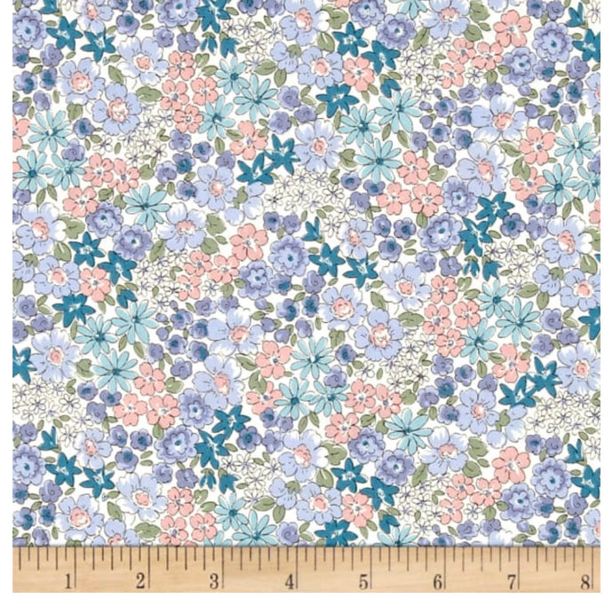 Periwinkle Floral Fabric By The Yard