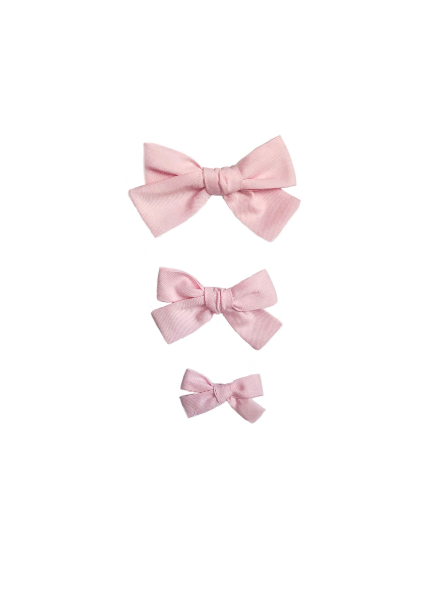 Light Pink Pique Hand-Tied Hairbow (Lg)