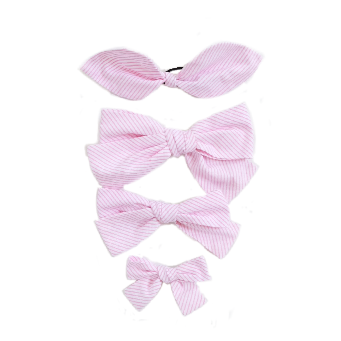 Handtied Hairbows Ice Cream Shop Candy Stripe (Med)