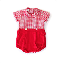 Holly Jolly Gingham and Corduroy Teddy Button On Bloomer (9m-2T)